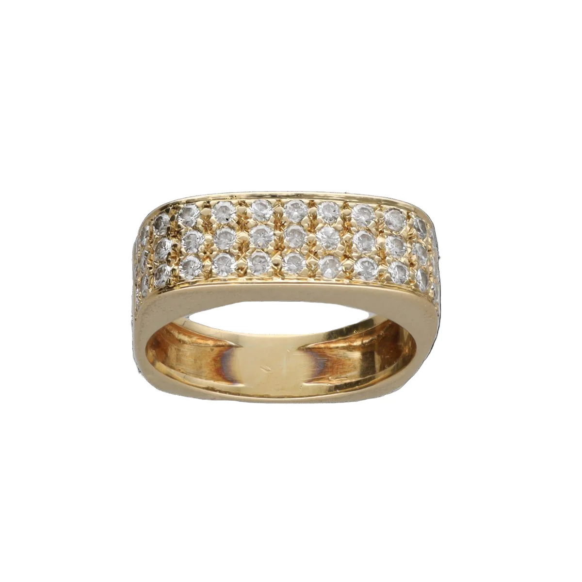 Bague Pavée en or jaune et diamants