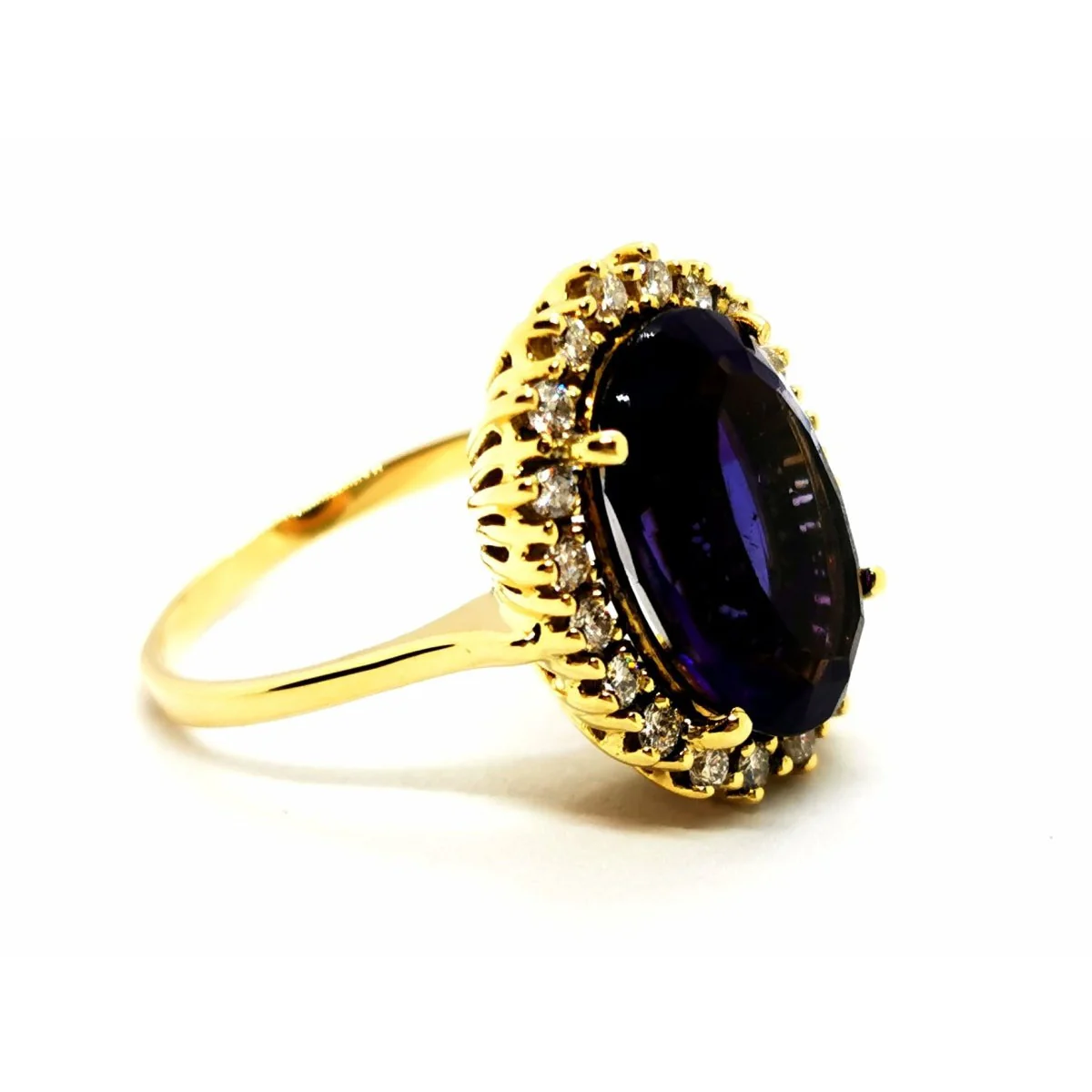 Bague Or jaune Améthyste - Image 4