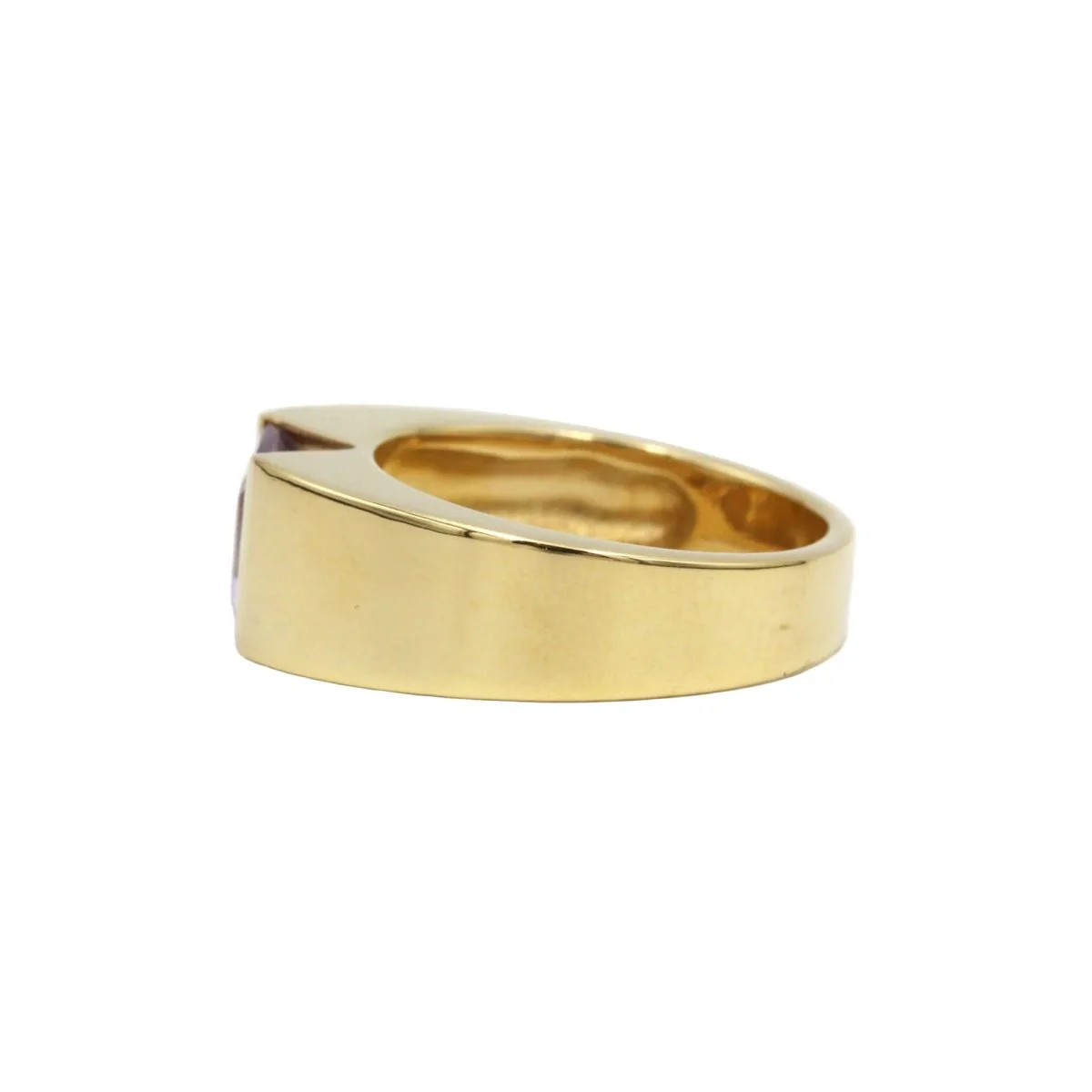 Bague Bandeau en or jaune et améthyste - Image 4