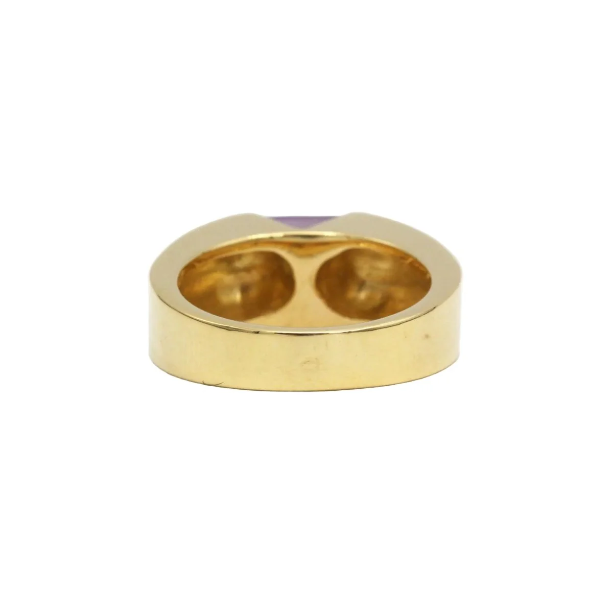 Bague Bandeau en or jaune et améthyste - Image 5