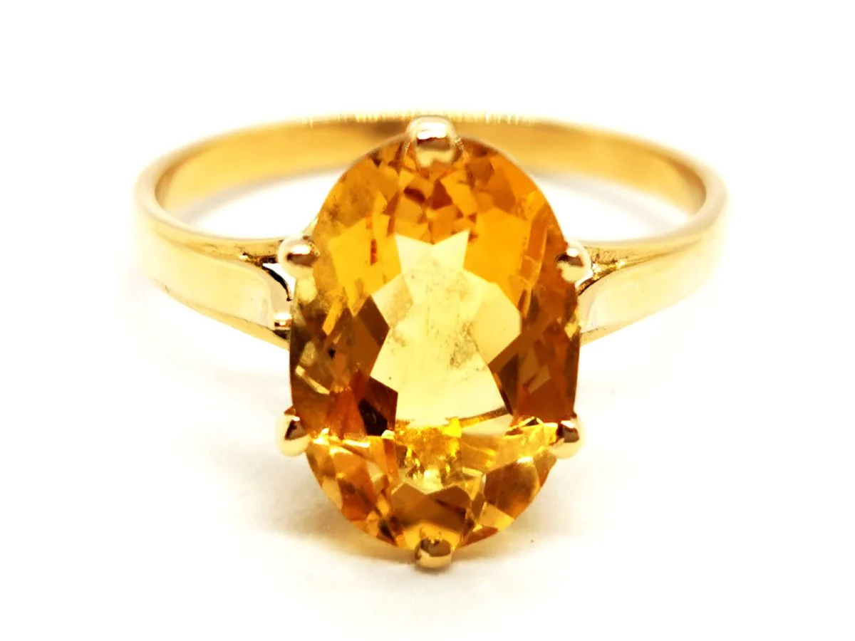 Bague Or jaune Citrine