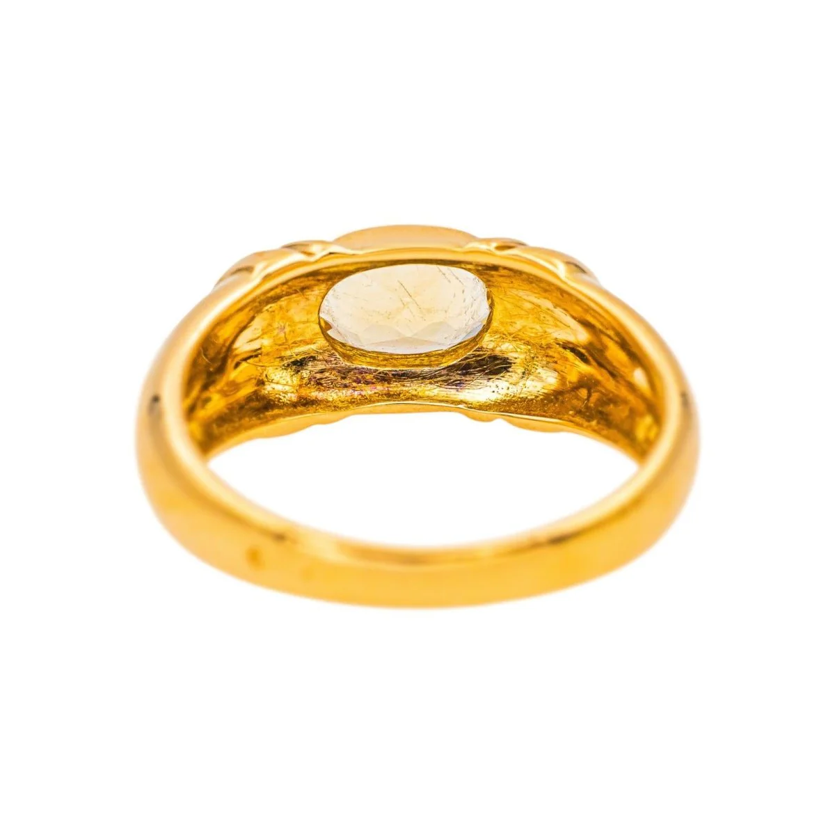 Bague Jonc en or jaune et citrine - Image 5