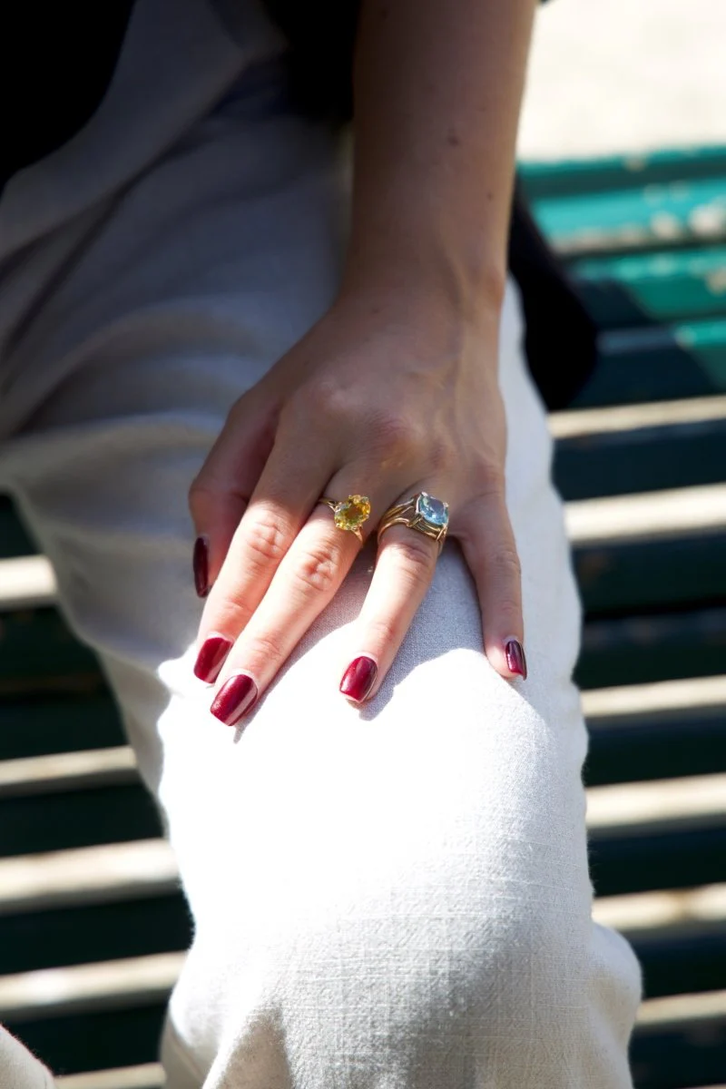 Bague Or jaune Citrine - Image 2