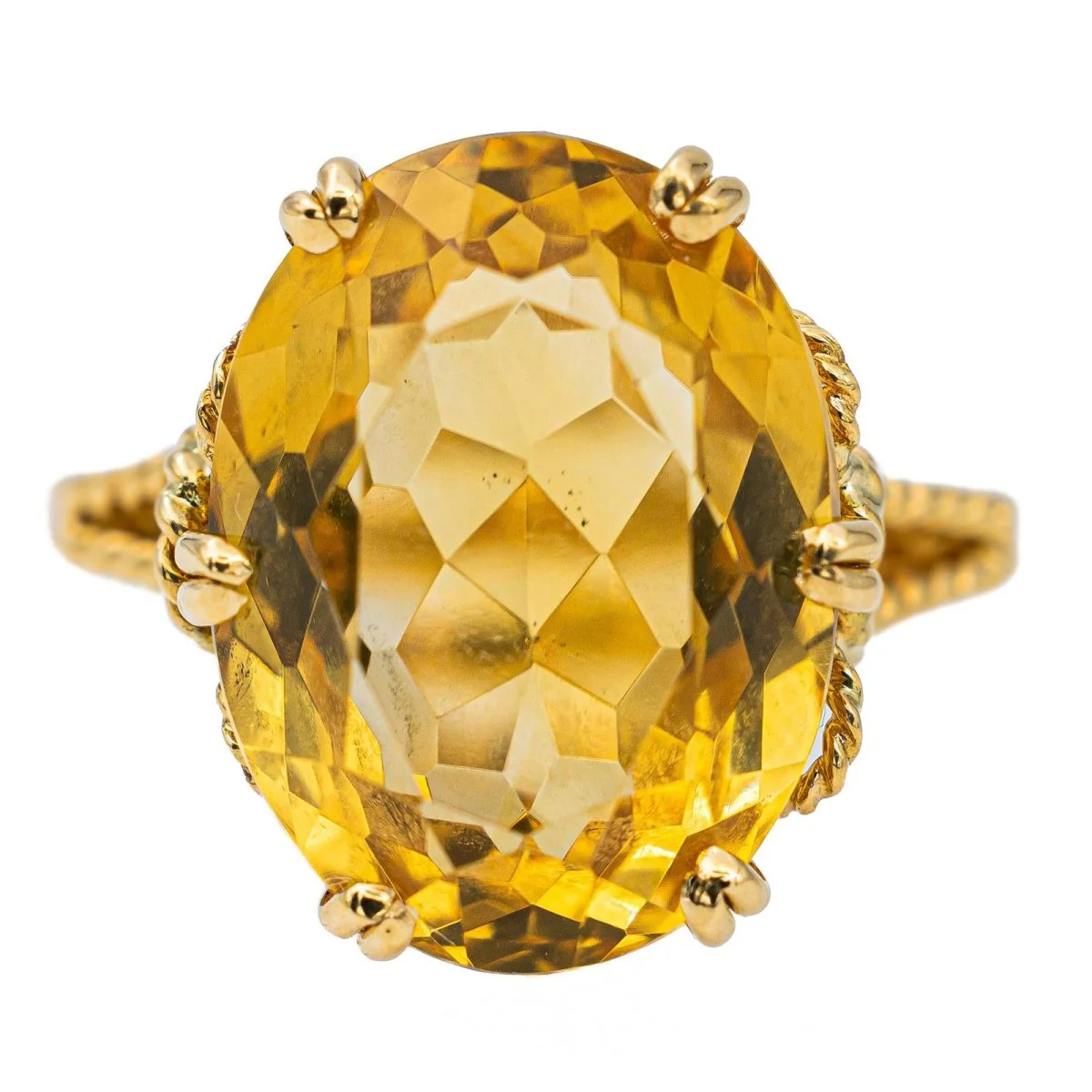 Bague Or jaune Citrine