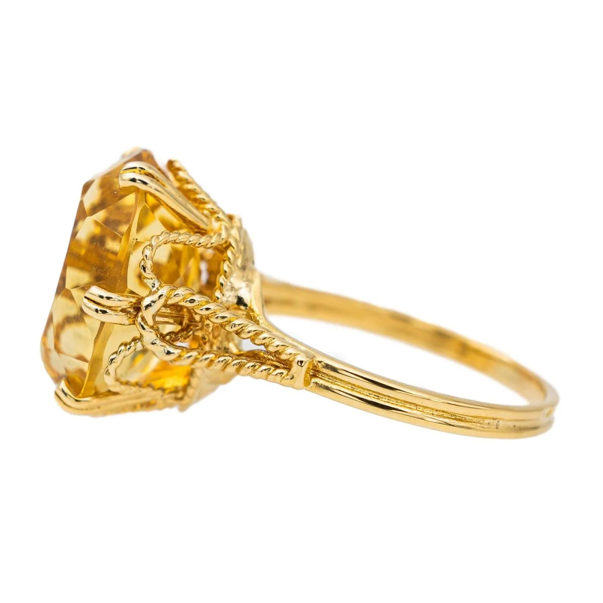 Bague Or jaune Citrine - Image 4