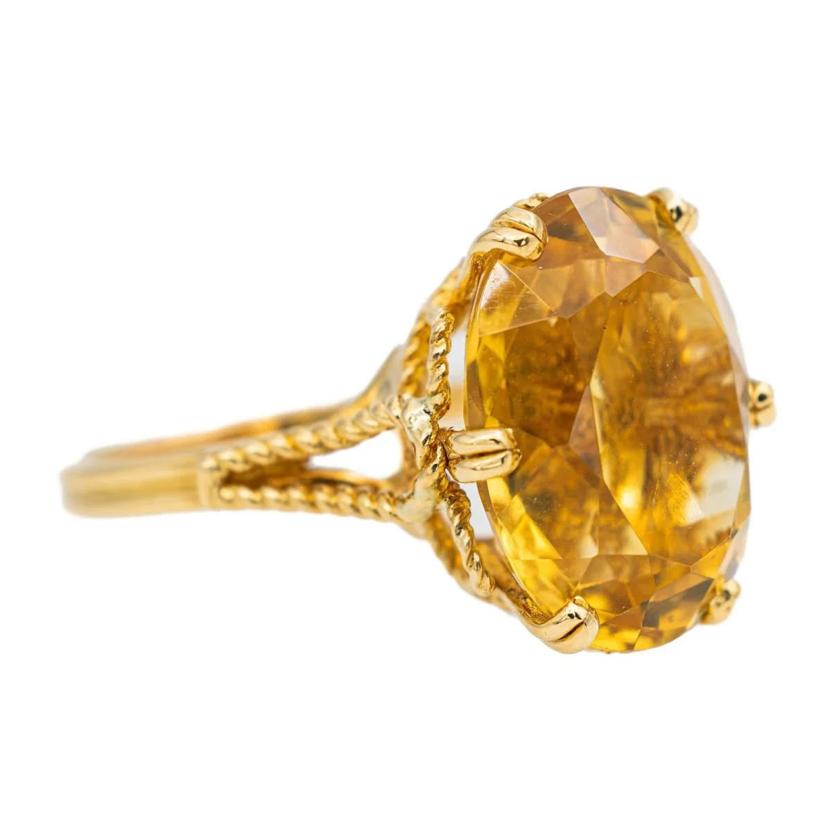 Bague Or jaune Citrine - Image 7