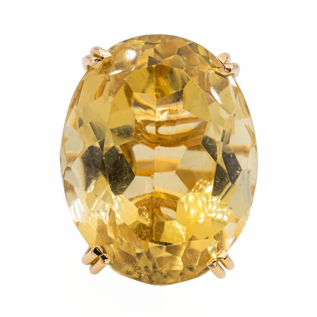 Bague en Or jaune et Citrine