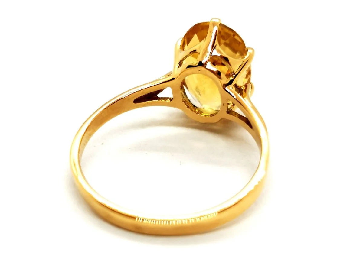 Bague Or jaune Citrine - Image 6