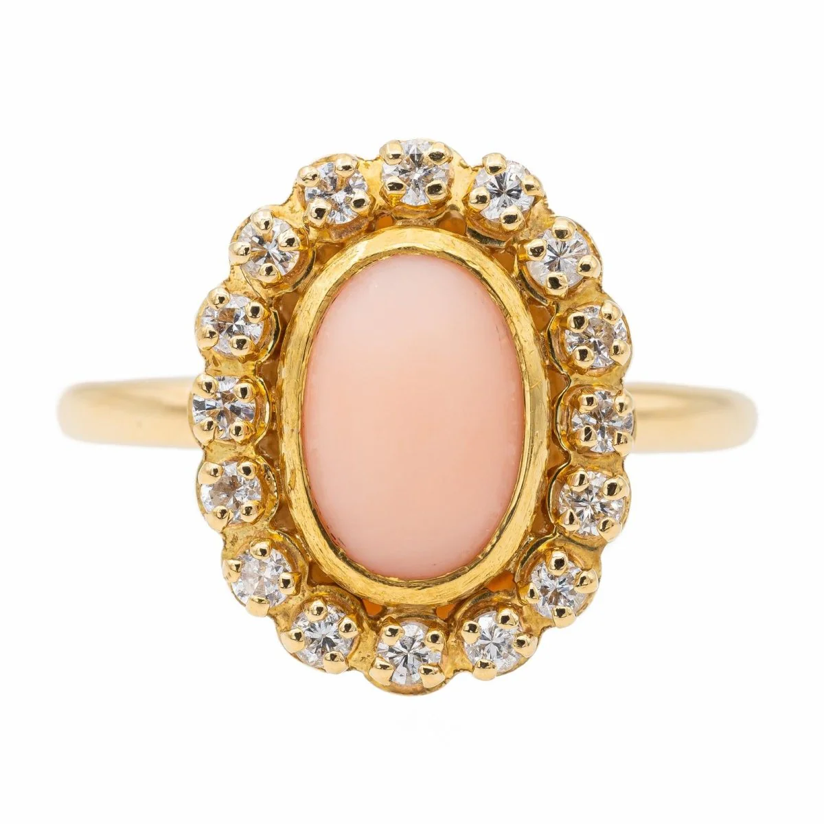 Bague Or jaune Corail