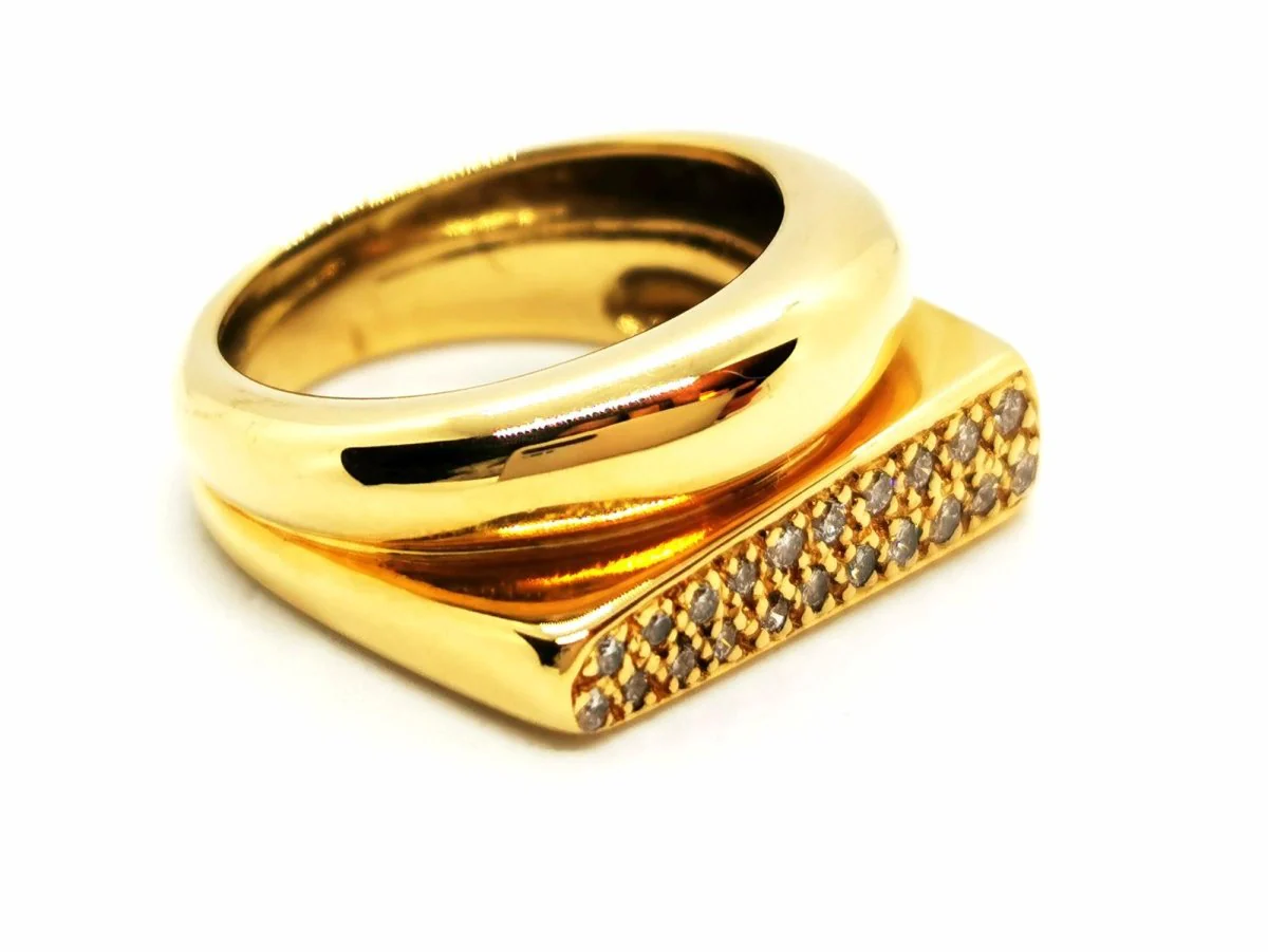 Bague Or jaune Diamant - Image 4