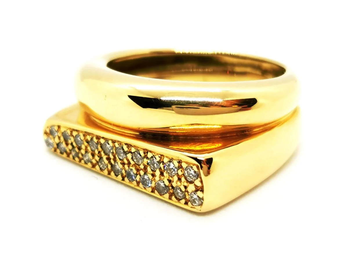 Bague Or jaune Diamant - Image 7