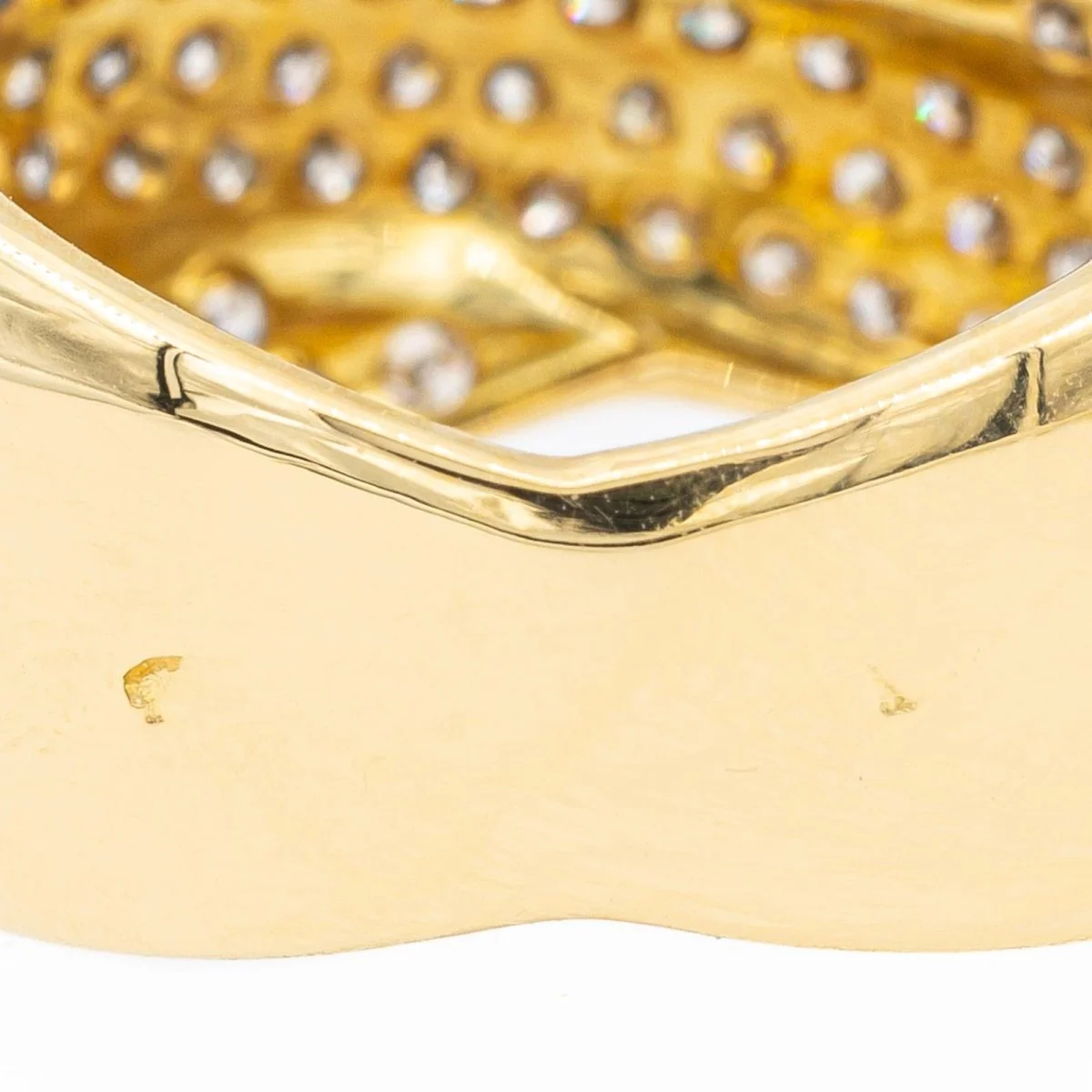 Bague Bandeau en or jaune et diamants - Image 5