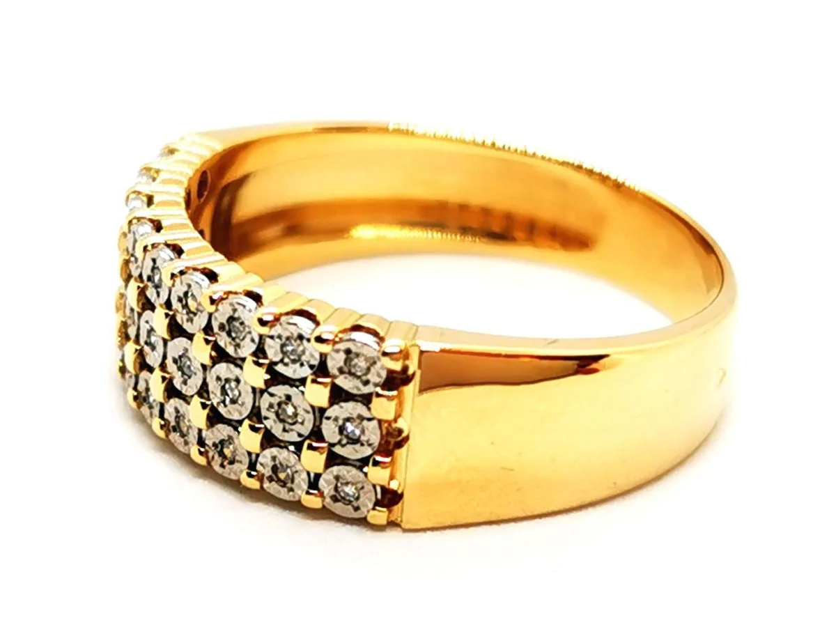 Bague Or jaune Diamant - Image 2