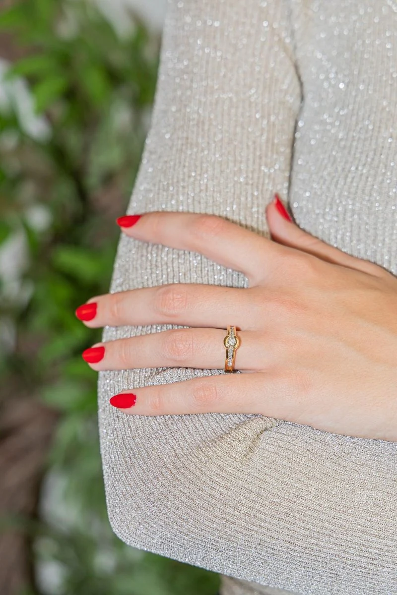 Bague Or jaune Diamant - Image 2