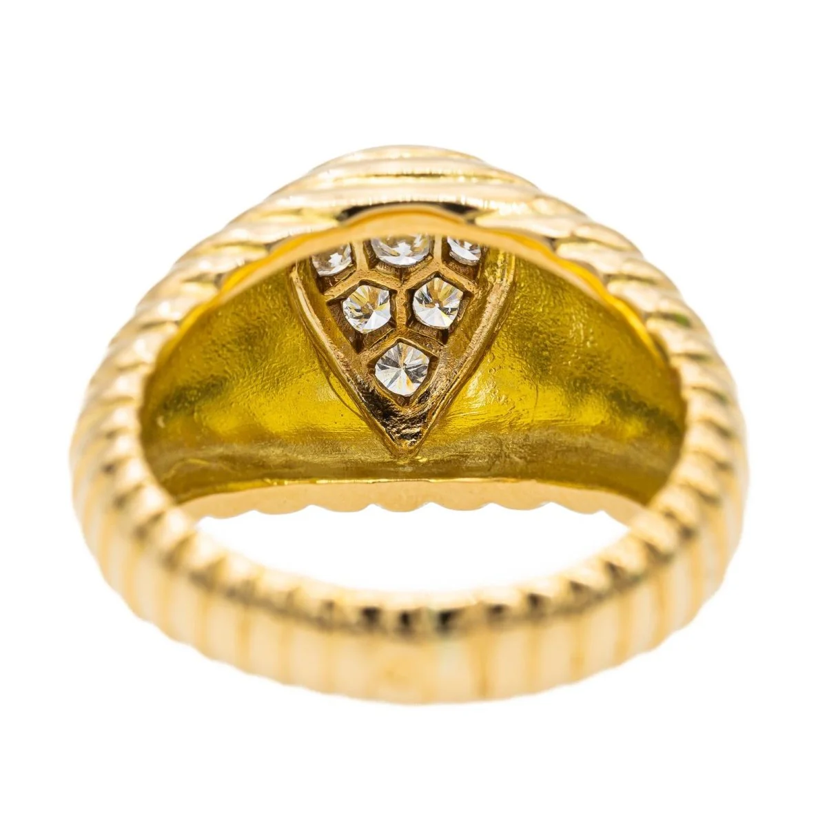 Bague en or jaune et diamant - Image 5