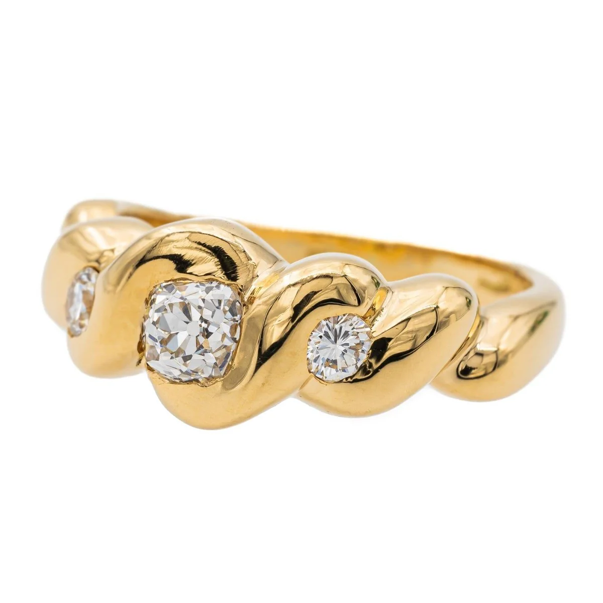 Bague Or jaune Diamant - Image 3