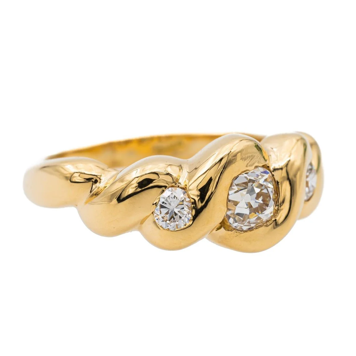 Bague Or jaune Diamant - Image 7