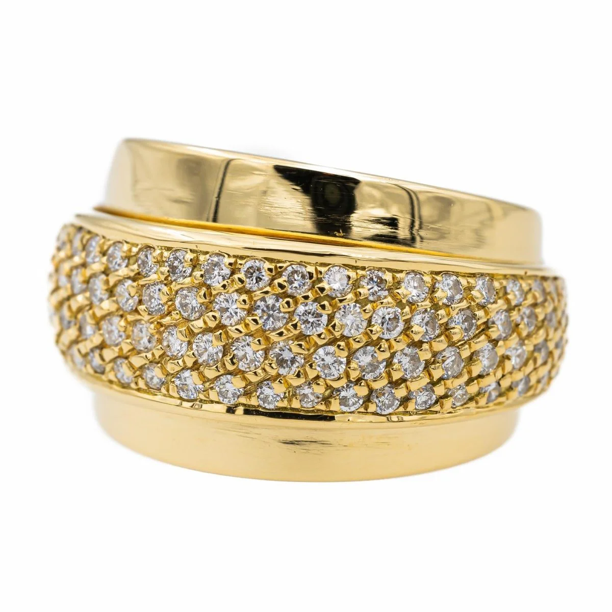 Bague Jonc en Or jaune et Diamant - Image 3