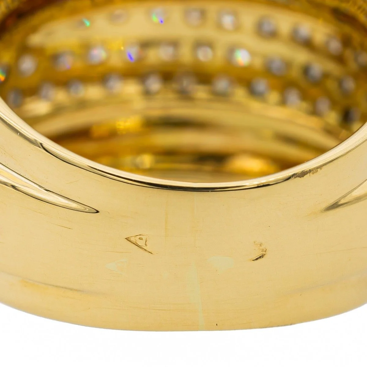 Bague Jonc en Or jaune et Diamant - Image 5