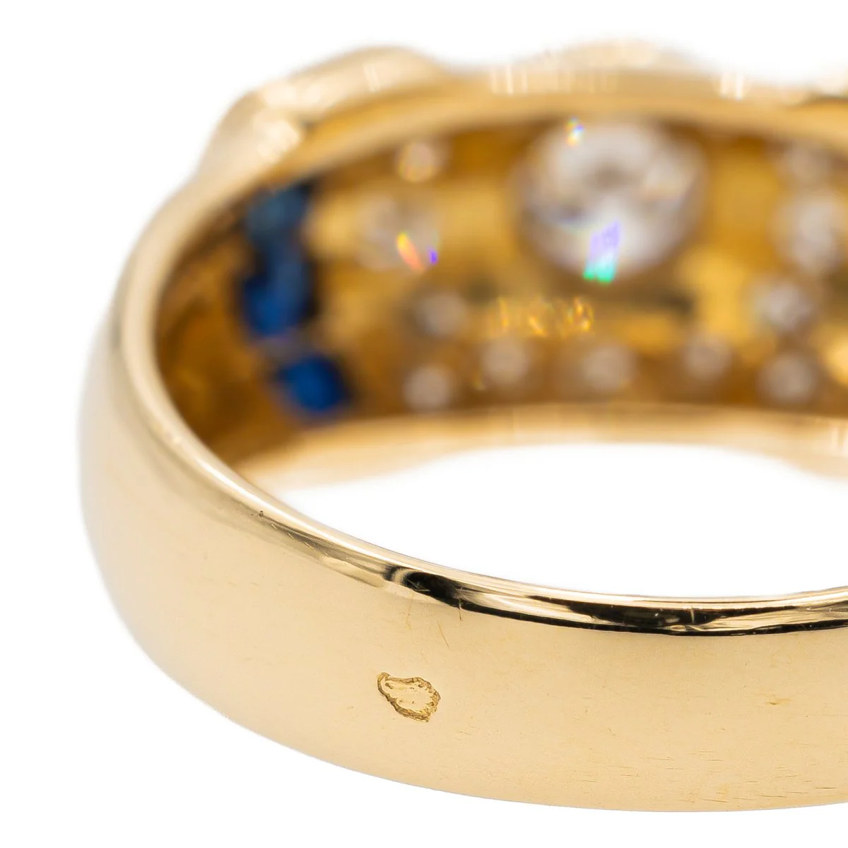Bague Bandeau en Or jaune et diamant - Image 6