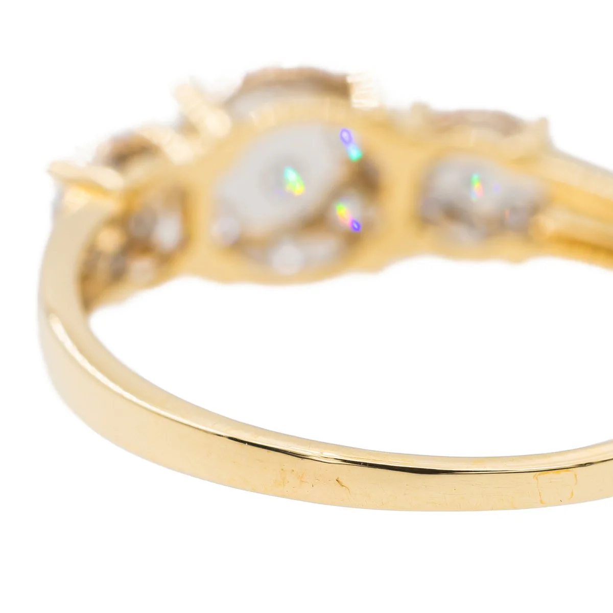 Bague Trilogie en or jaune  et diamants - Image 5