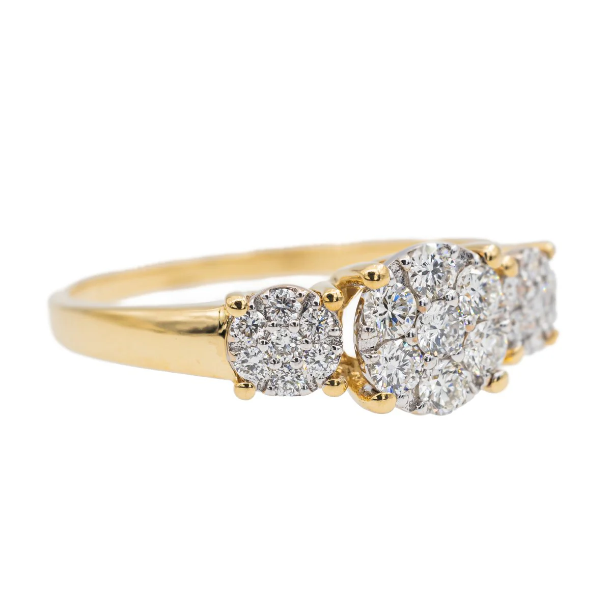 Bague Trilogie en or jaune  et diamants - Image 7