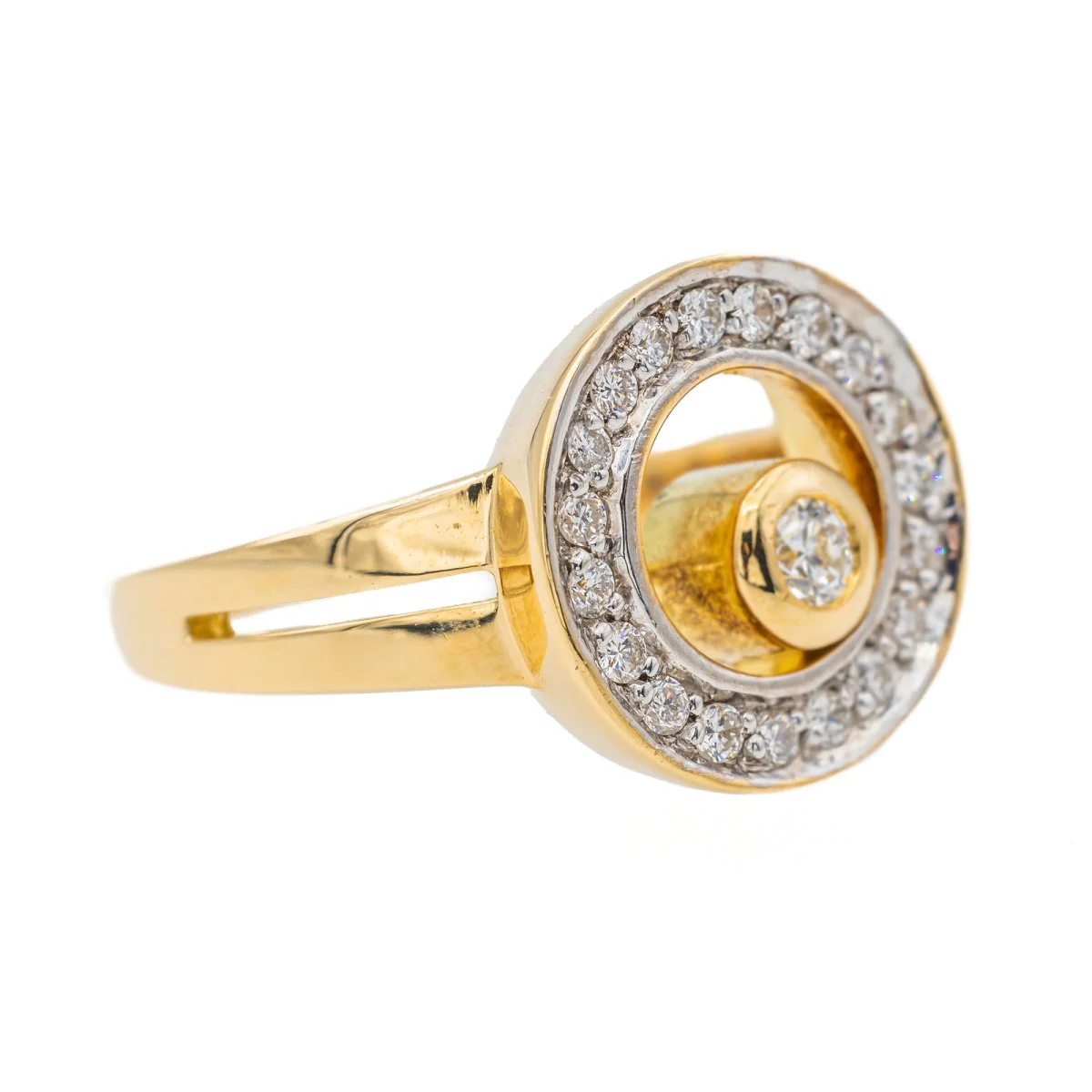 Bague en or jaune et diamants - Image 6