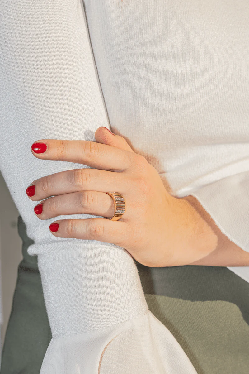 Bague Or jaune Diamant - Image 2