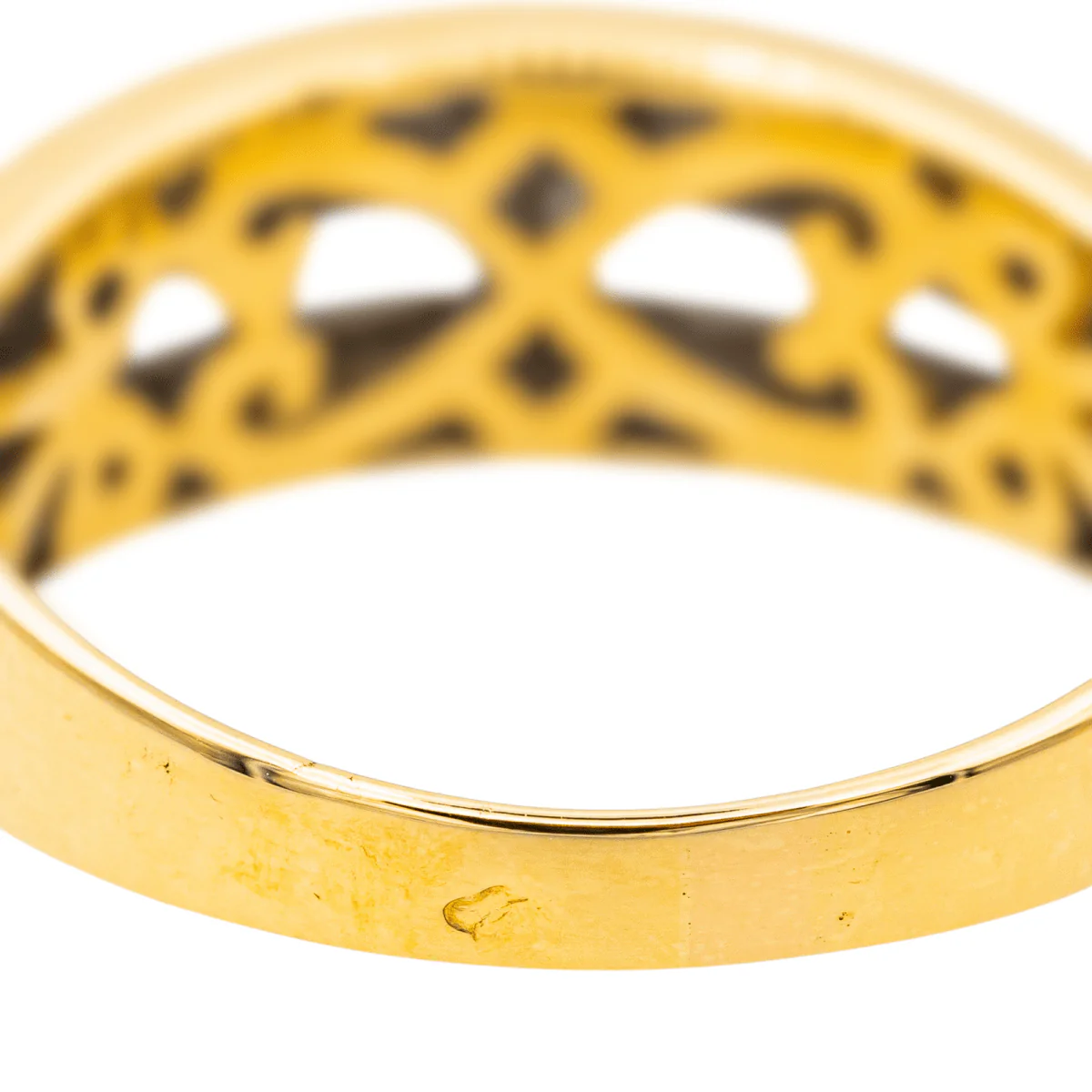 Bague Solitaire en or jaune, or blanc et diamant - Image 7