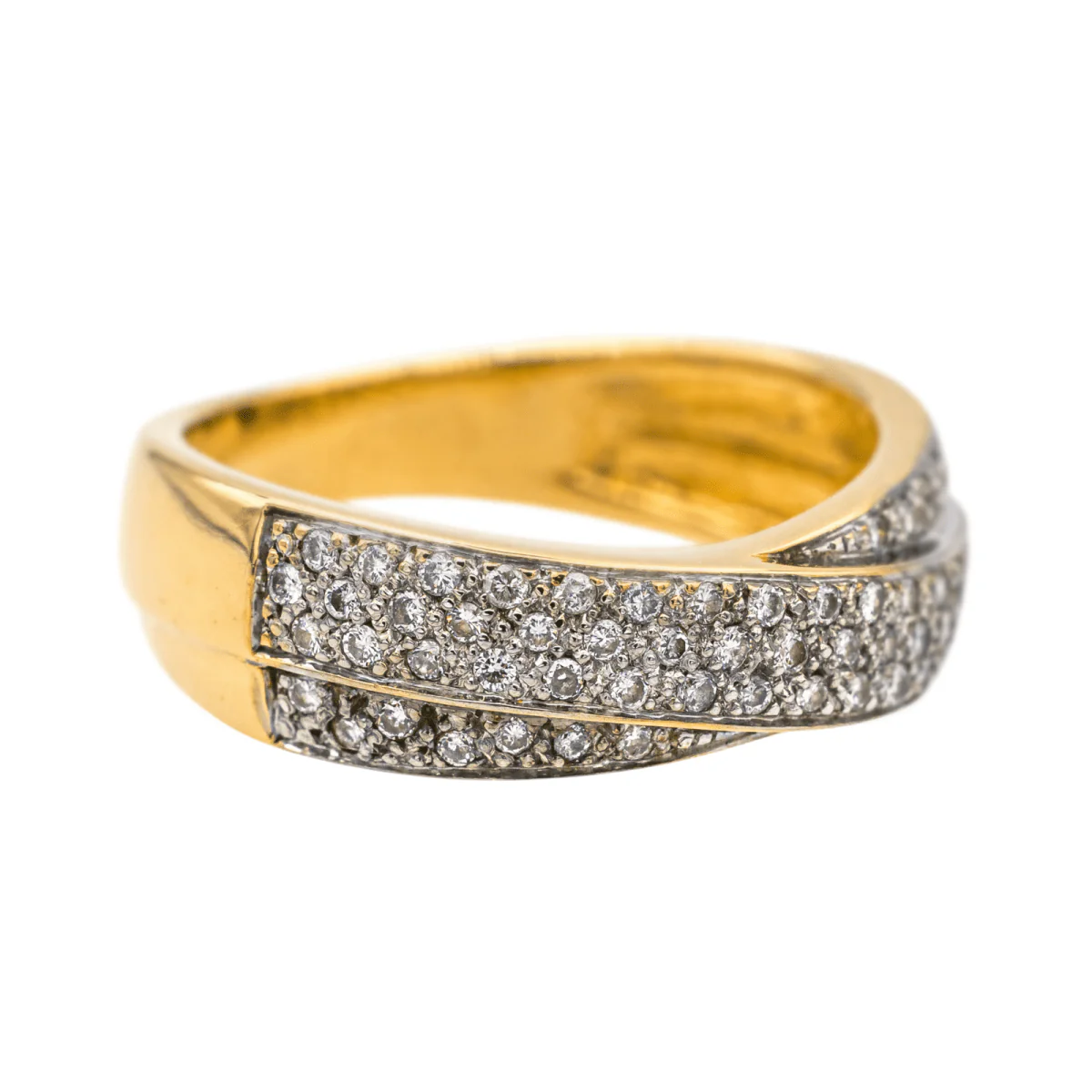 Bague en or jaune et diamants - Image 7
