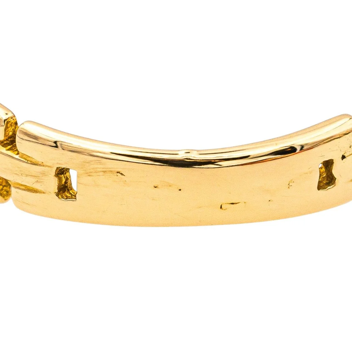 Bague Bandeau en or jaune, saphirs et diamants - Image 7