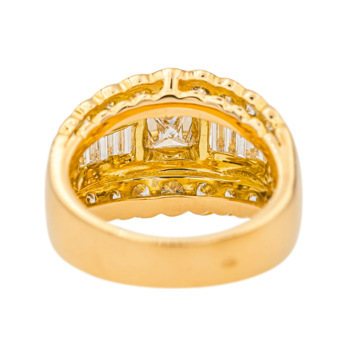 Bague Dôme en or jaune et diamants - Image 5