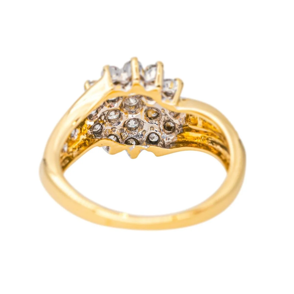 Bague Pavée en or jaune et diamants - Image 5