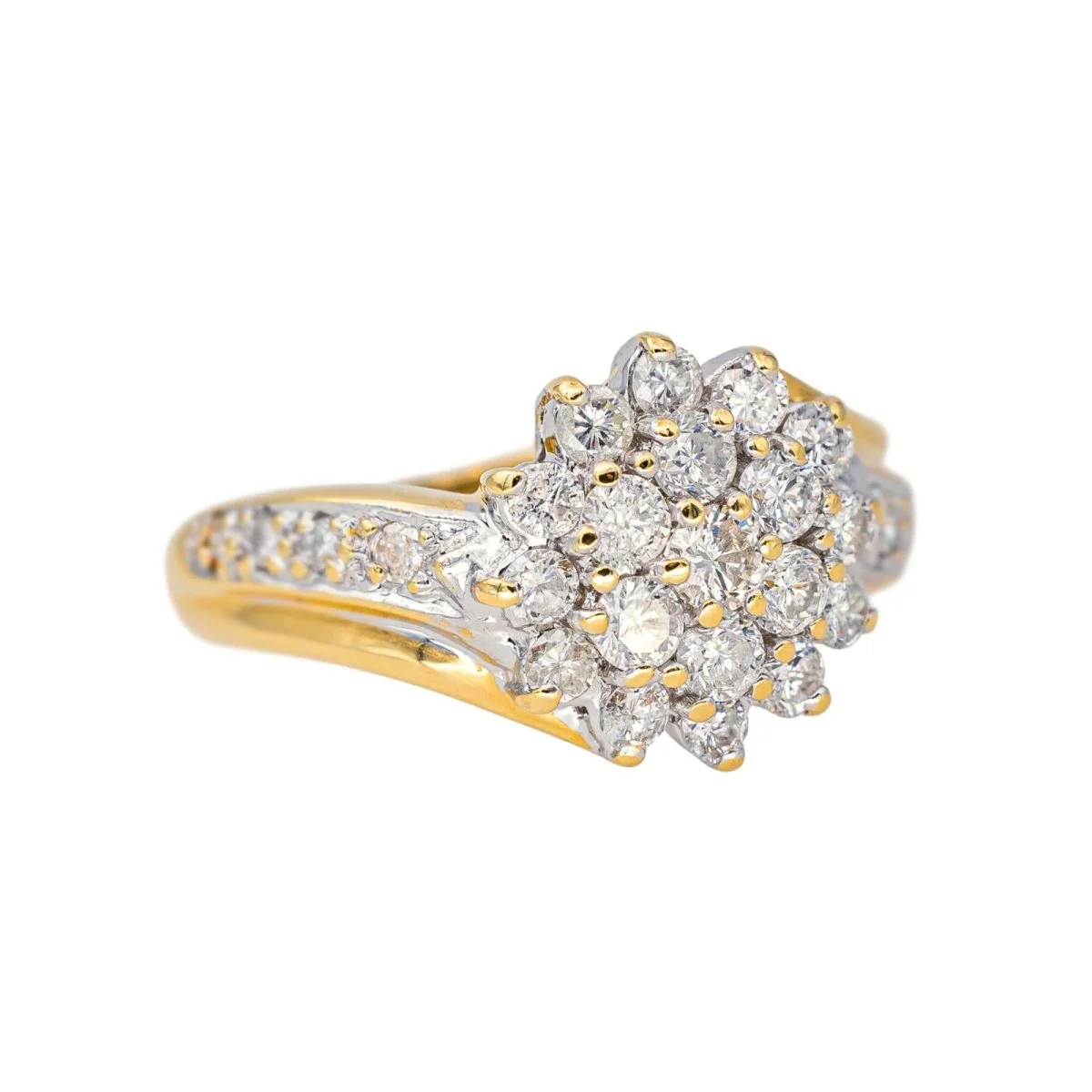 Bague Pavée en or jaune et diamants - Image 6