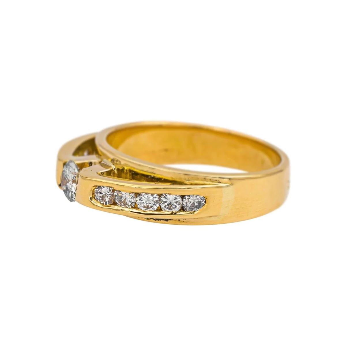 Bague en or jaune et diamants - Image 4
