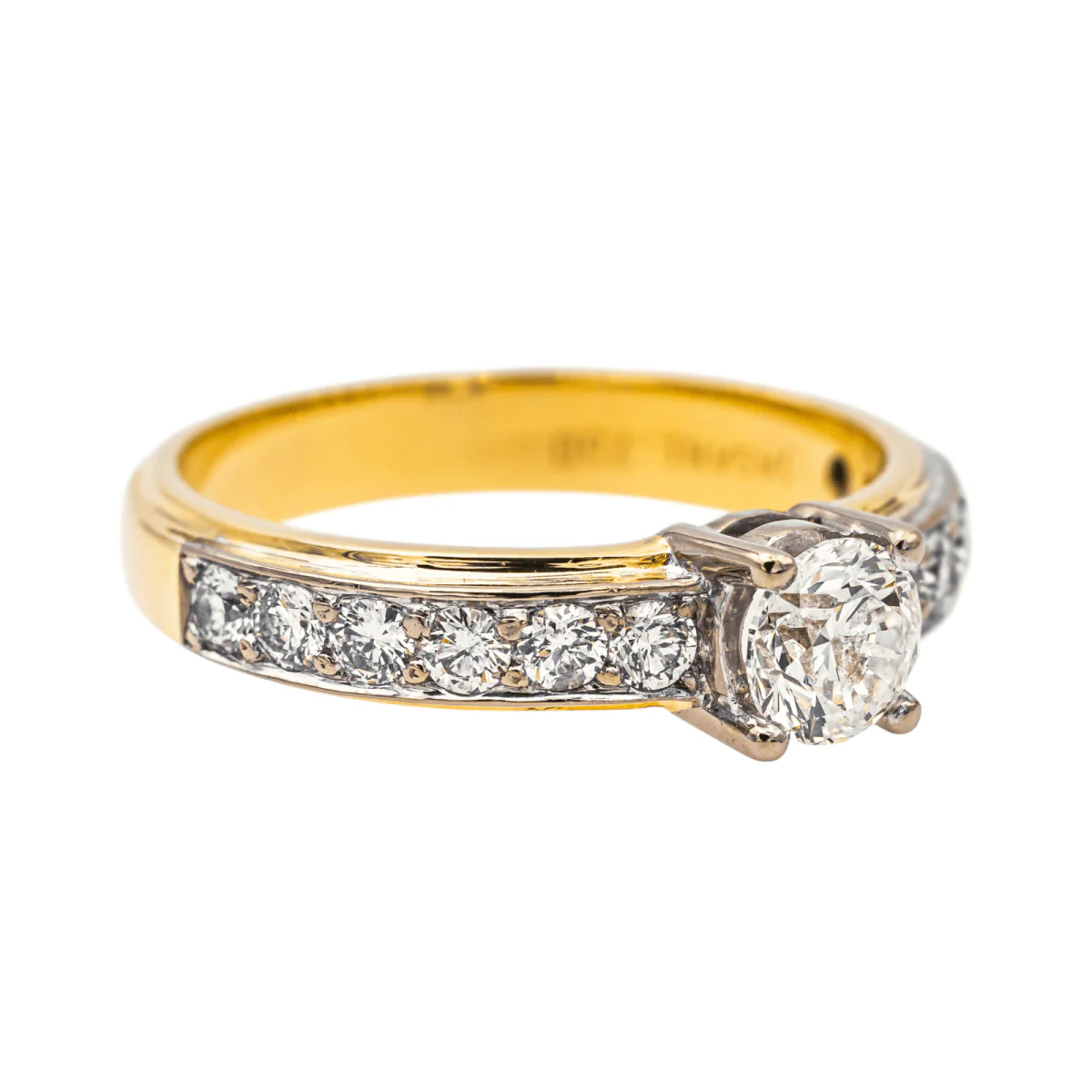 Bague en or jaune, or blanc et diamants - Image 6