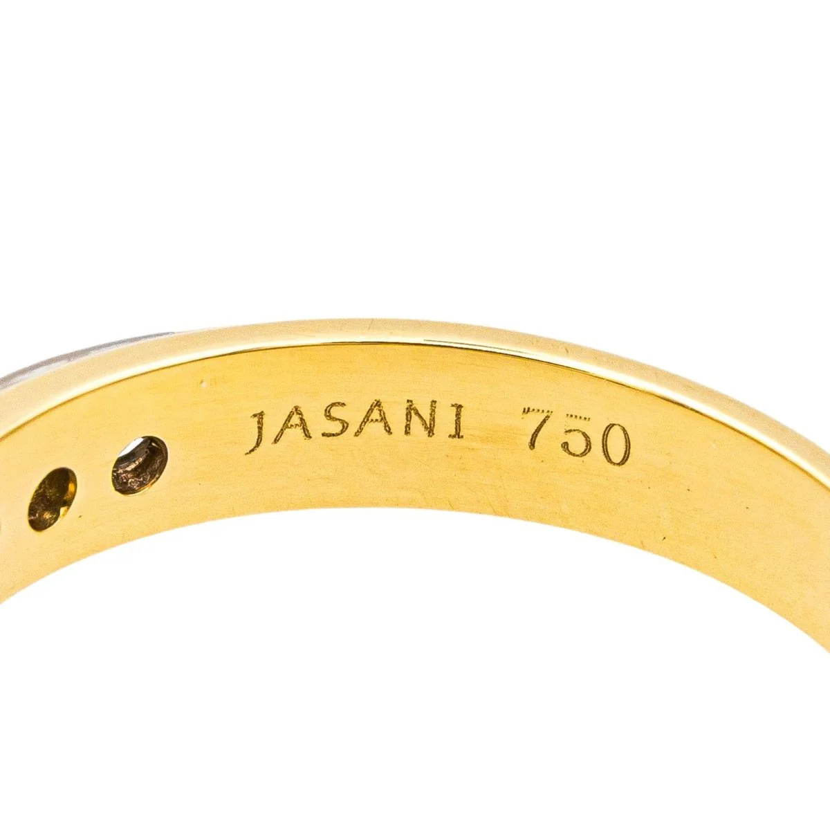 Bague en or jaune, or blanc et diamants - Image 9