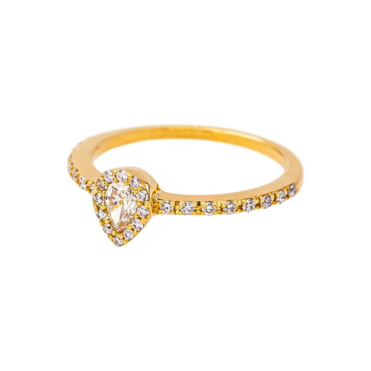 Bague en or jaune et diamants - Image 3