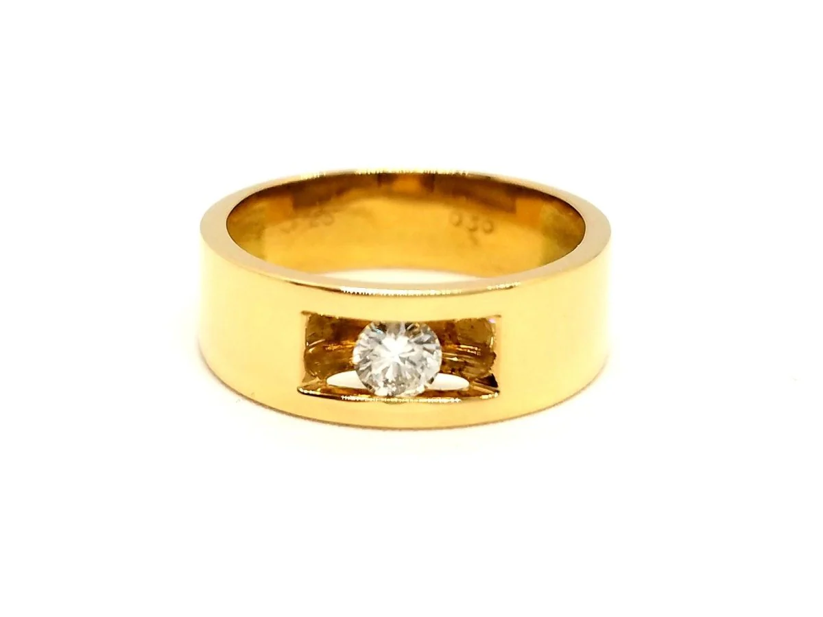 Bague Or jaune Diamant - Image 10