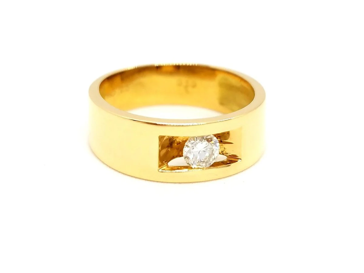 Bague Or jaune Diamant - Image 8
