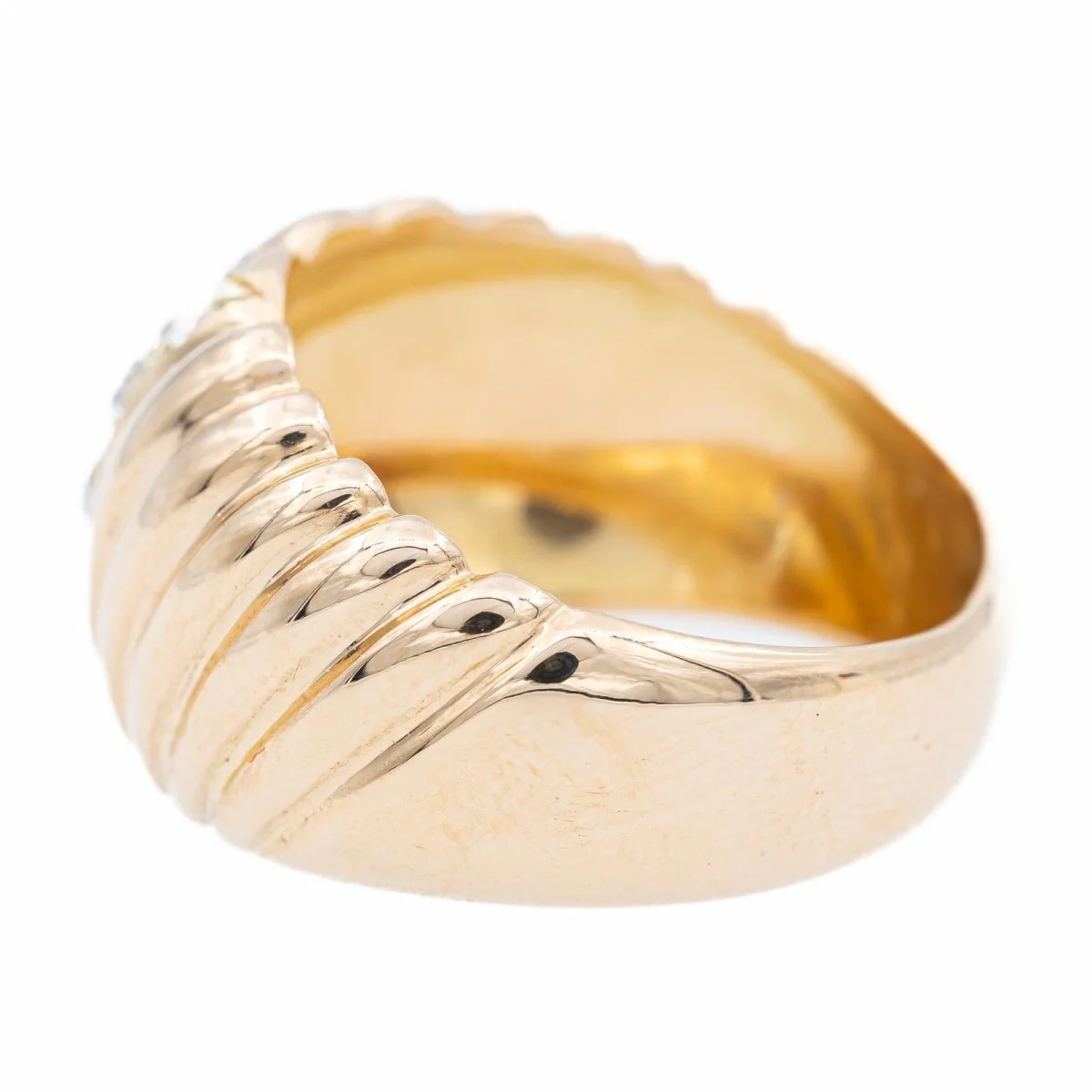 Bague Jonc en or jaune et diamants - Image 3