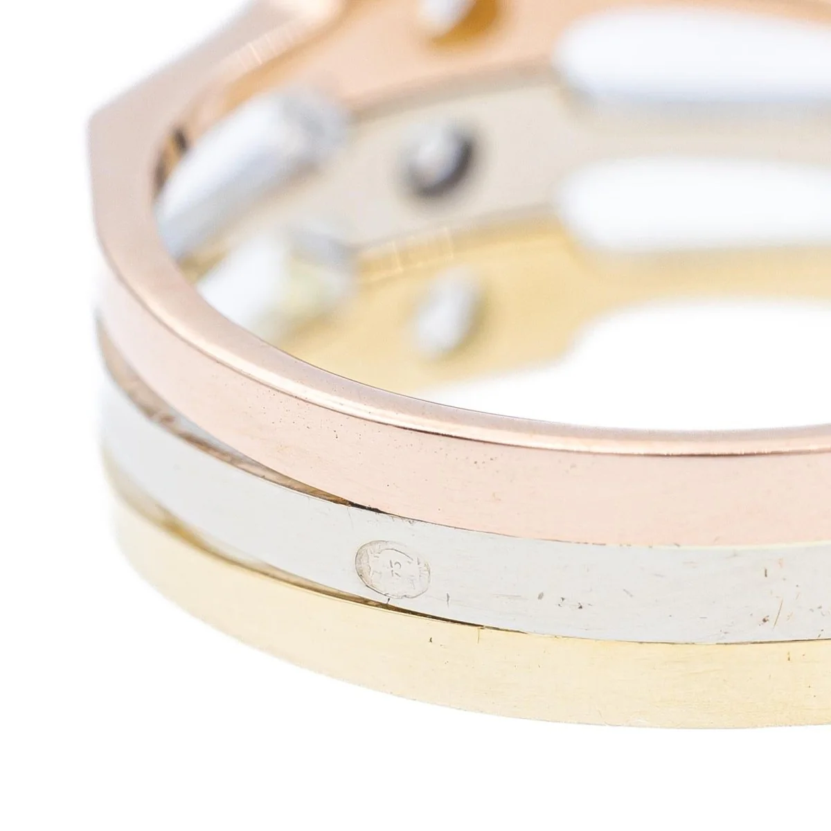 Bague en 3 ors et diamants - Image 5
