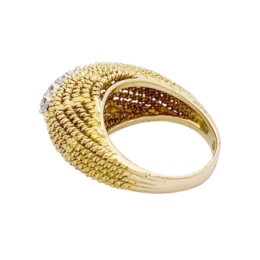 Bague en or jaune et diamants - Image 3