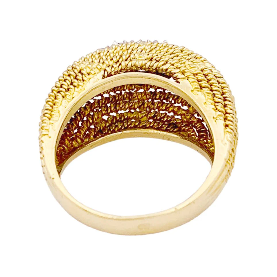 Bague en or jaune et diamants - Image 4