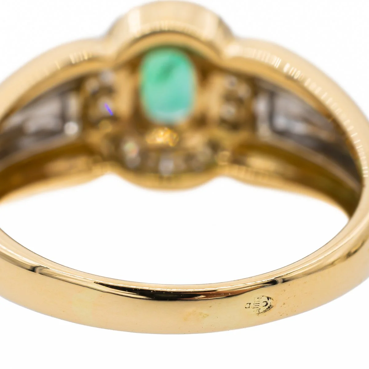 Bague Or jaune Emeraude - Image 6