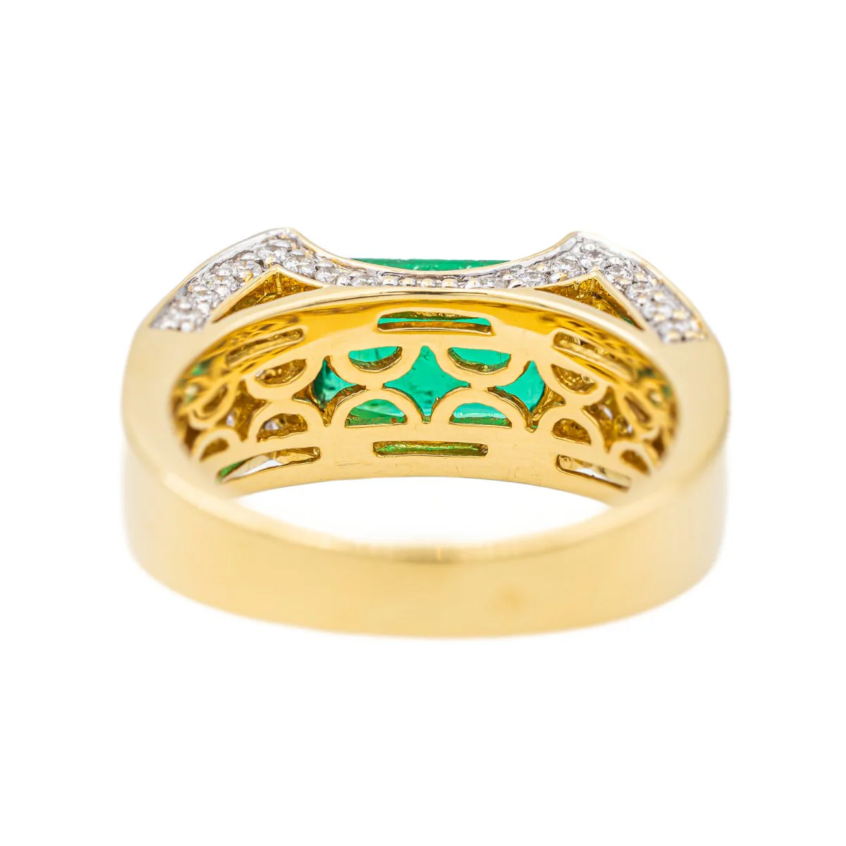 Bague Or jaune Emeraude - Image 5