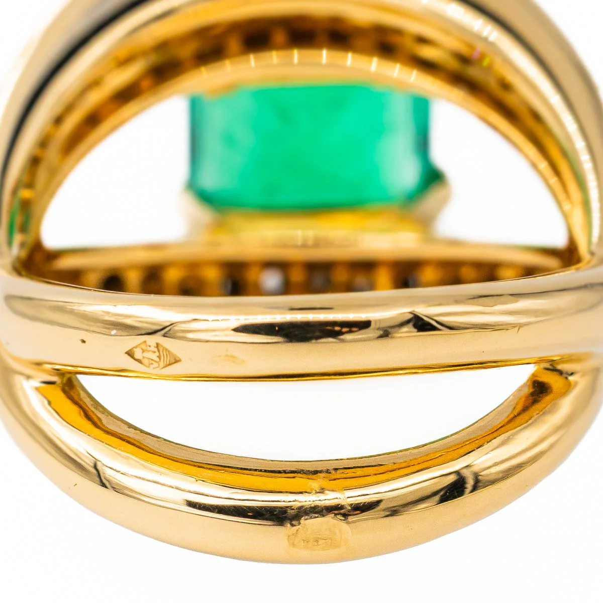 Bague Or jaune Emeraude - Image 7