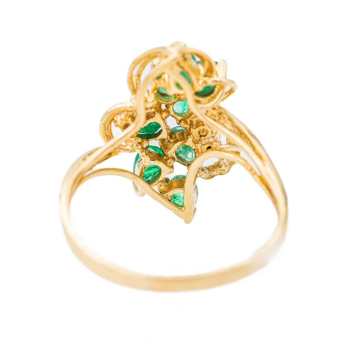 Bague Or jaune Emeraude - Image 4
