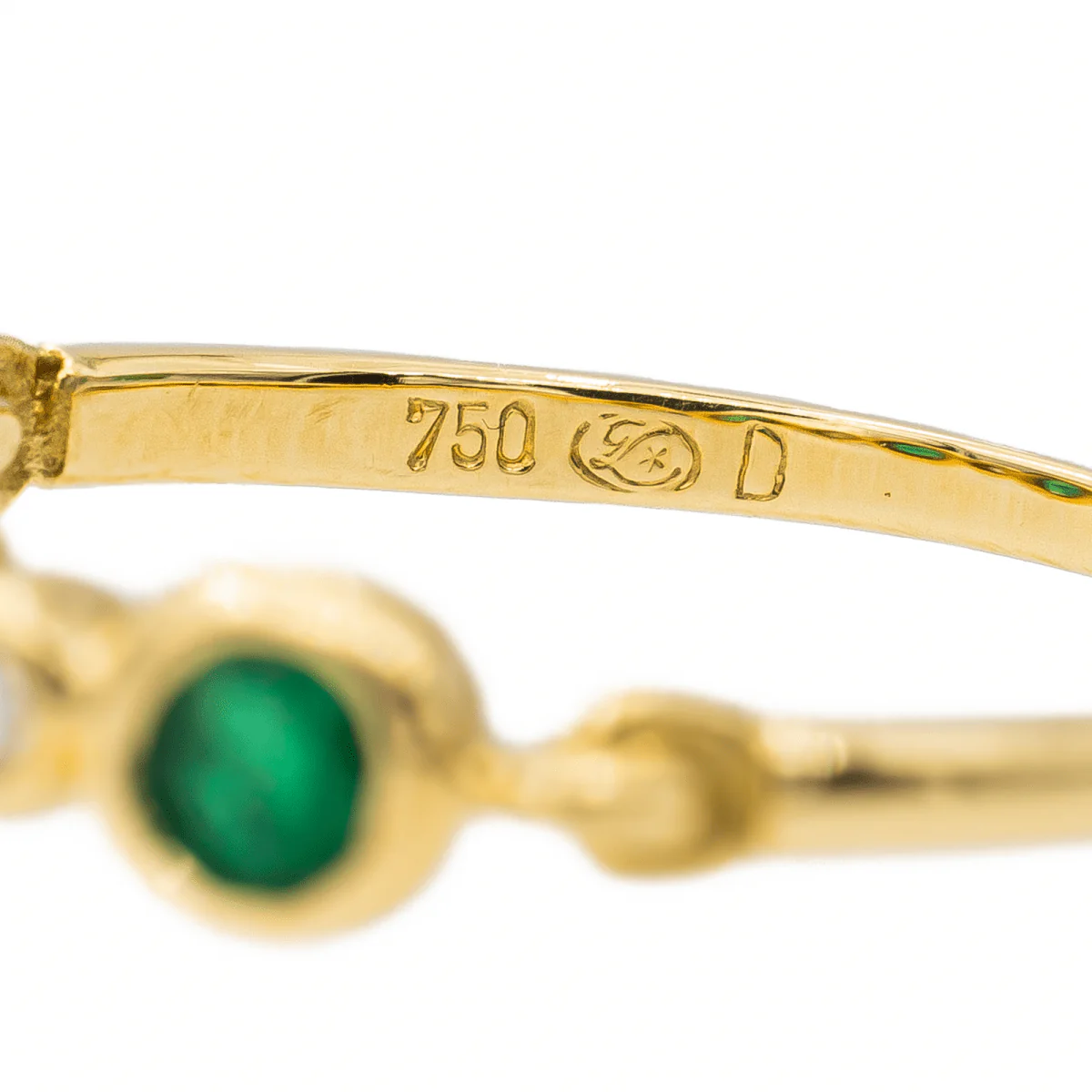 Bague Or jaune Emeraude - Image 6