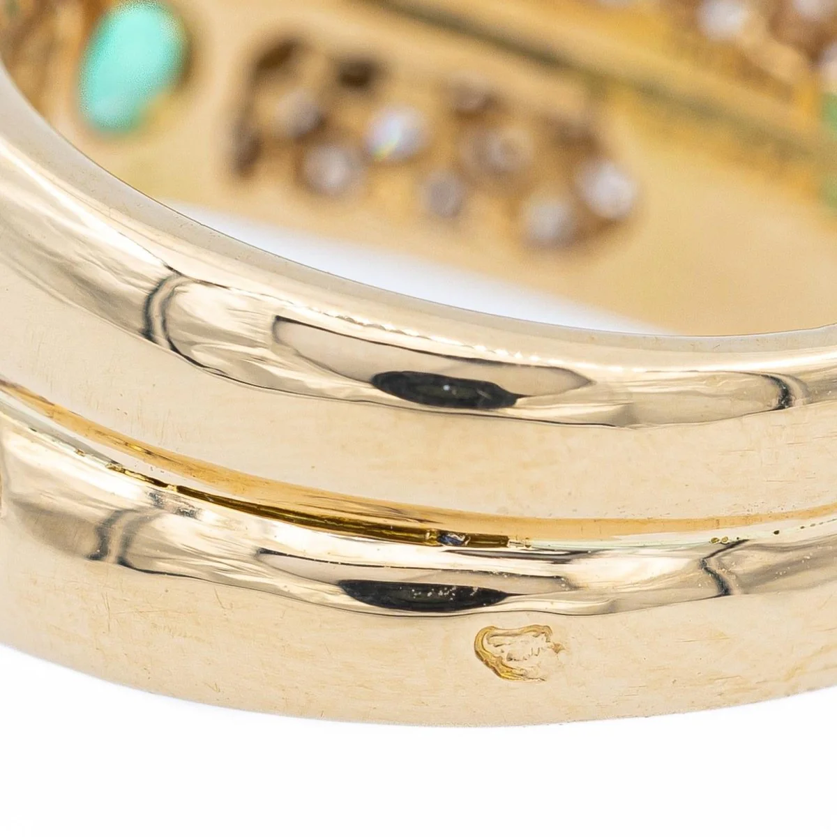 Bague en or jaune et émeraude - Image 5